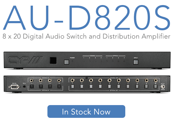 AU-D820S 8x20 Digital Audio Switch and Distributor Amplifier CYP AU-D820S Banner